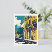 Old San Juan street Briefkaart (Staand voorkant)