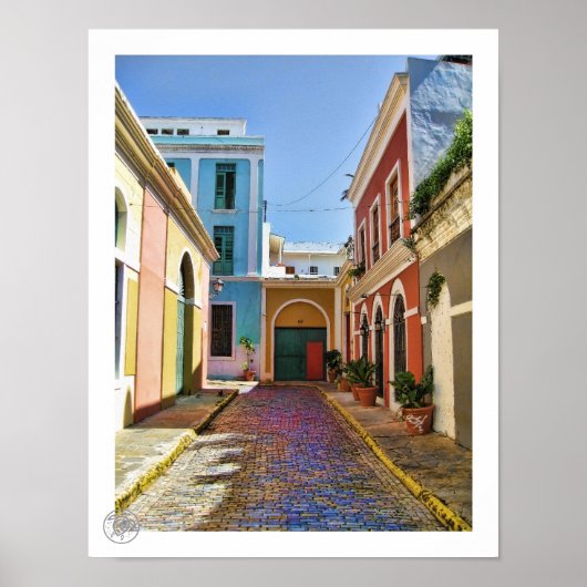 Old San Juan Street Poster (Voorkant)