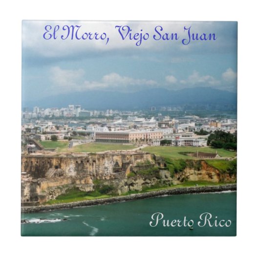 Old San Juan Tile Tegeltje (Voorkant)