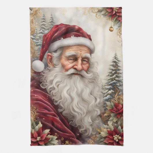 Old Santa Claus Theedoek (Verticaal)