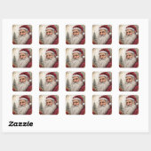 Old Santa Claus Vierkante Sticker (Vel)