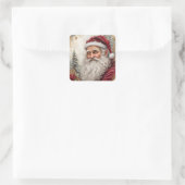 Old Santa Claus Vierkante Sticker (Tas)