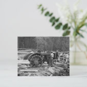 Old Sawmill Tractor, 1935 Briefkaart (Staand voorkant)