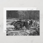 Old Sawmill Tractor, 1935 Briefkaart (Voorkant / Achterkant)