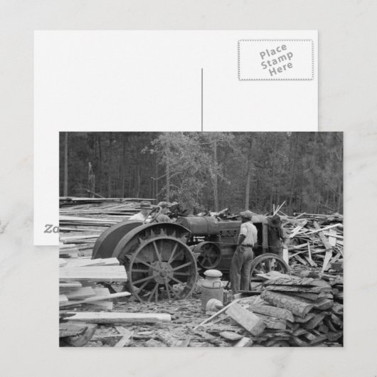 Old Sawmill Tractor, 1935 Briefkaart (Voorkant / Achterkant)