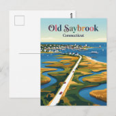 Old Saybrook Connecticut Briefkaart (Voorkant / Achterkant)