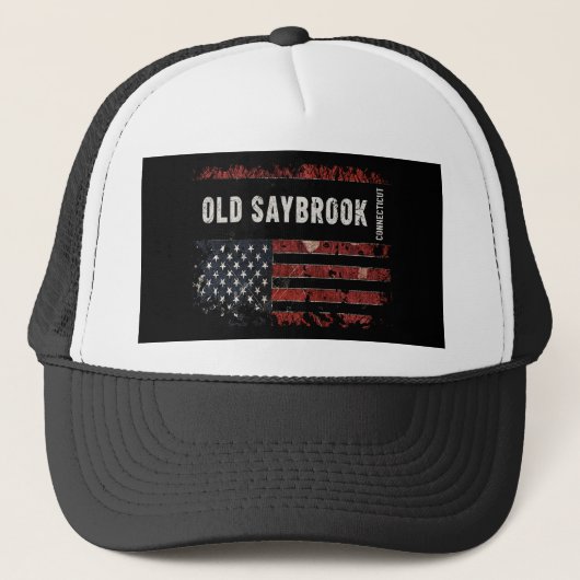 Old Saybrook Connecticut Trucker Pet (Voorkant)
