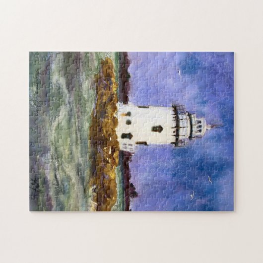 Old Saybrook Lighthouse Maureen Girard Ocean Legpuzzel (Horizontaal)