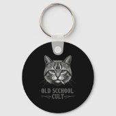 Old Scchool Cult Funny Cat For Cool People And - F Sleutelhanger (Voorkant)