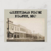 Old Scene uit Downtown Higbee, MO Briefkaart (Voorkant)