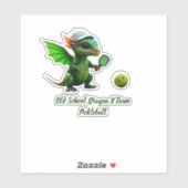 Old Schook Dragon X Pickleball Team Kids Sticker (Vel)