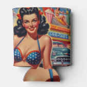 Old School 1950s Meisje Blikjeskoeler (Achterkant)