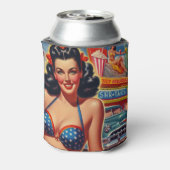 Old School 1950s Meisje Blikjeskoeler (Blikje Achterkant)