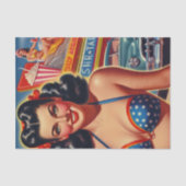 Old School 1950s Meisje Tissuepapier (Voorkant)