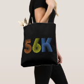 Old School 56k Internet Computer Modem Typografie Tote Bag (Dichtbij)