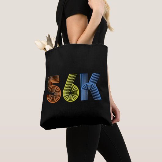 Old School 56k Internet Computer Modem Typografie Tote Bag (Dichtbij)