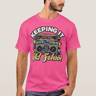 Old School 80s Boombox Design voor Hip Hop en RB F T-shirt