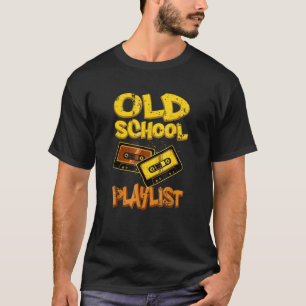 Old School Afspeellijst Cassettebandje Muziek T-shirt