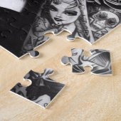 Old School Alternative Tattooed Girl Legpuzzel (Zijkant)