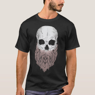  old-school bebaarde schedel Sugar Skull & Bea T-shirt