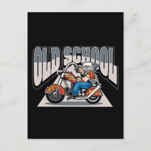 Old School Biker Briefkaart