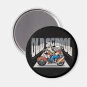 Old School Biker Magneet (Voorkant / Achterkant)