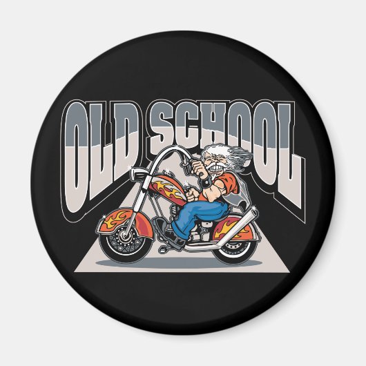 Old School Biker Magneet (Voorkant)