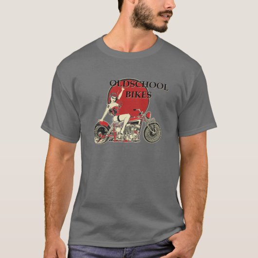 - Old School Bikes - Retro T-shirt (Voorkant)