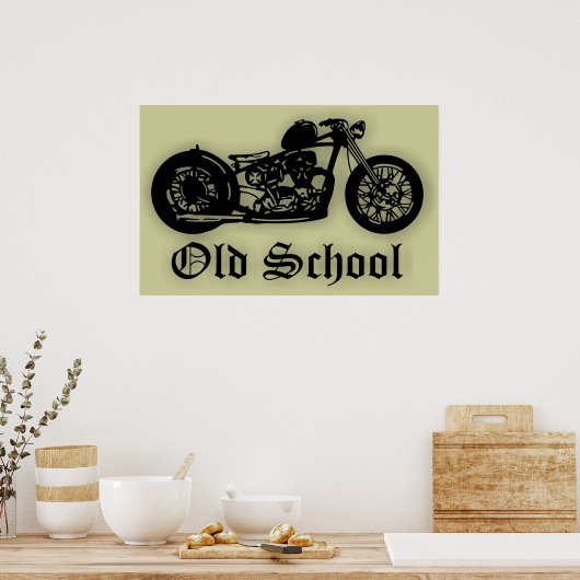 Old School Bobber Poster (Keuken)