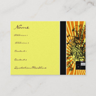 Old School BoomBox Shock-Musical Notes Wervelt Visitekaartje