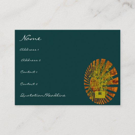 Old School BoomBox Shock-Musical Notes Wervelt Visitekaartje (Voorkant)