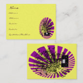 Old School BoomBox Shock-Musical Notes Wervelt Visitekaartje (Voorkant / Achterkant)