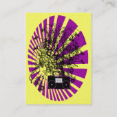 Old School BoomBox Shock-Musical Notes Wervelt Visitekaartje (Achterkant)