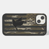 Old School Camo Duck Jagen Amerikaanse Vlag iPhone Hoesje (Achterkant horizontaal)