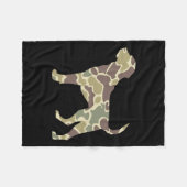 Old School Camo Jachthond Fleece Deken (Voorkant (Horizontaal))