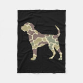 Old School Camo Jachthond Fleece Deken (Voorkant)