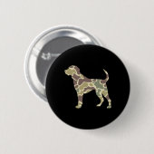 Old School Camo Jachthond Ronde Button 5,7 Cm (Voorkant /achterkant)