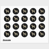 Old School Camo Jachthond Ronde Sticker (Vel)