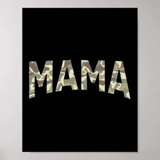 Old School Camo Mama Moederdag Grappig Poster (Voorkant)