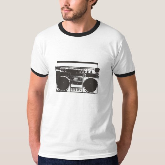 Old School Cassette-speler T-shirt (Voorkant)