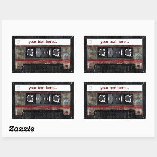 Old School Cassette w /  tekst Sticker (Vel)