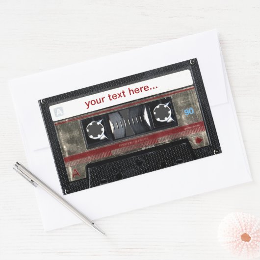 Old School Cassette w /  tekst Sticker (Envelop)