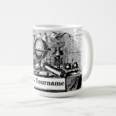  Old School Classroom Teacher Sjabloon Koffiemok (Voorkant rechts)