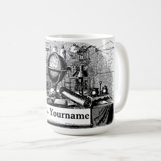 Old School Classroom Teacher Sjabloon Koffiemok (Voorkant rechts)