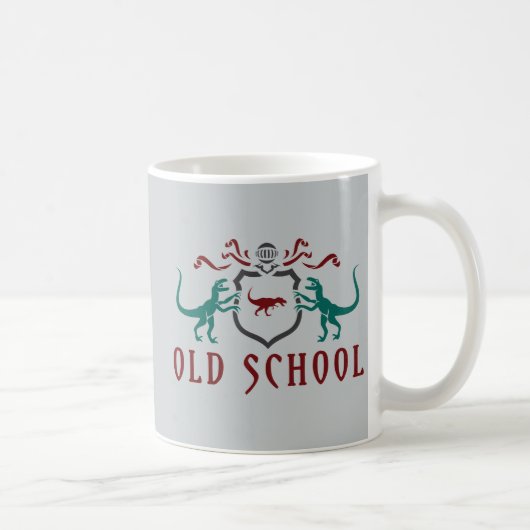 Old School Color Dinosaur Koffiemok (Rechts)