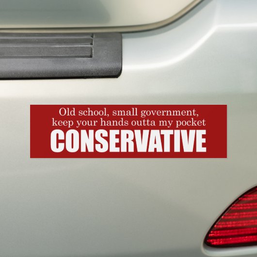Old School Conservative Bumpersticker (Op auto)