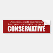 Old School Conservative Bumpersticker (Voorkant)