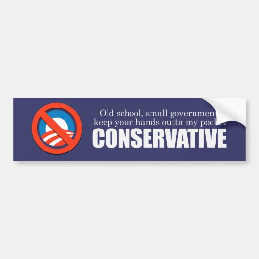 Old School Conservative Bumpersticker (Voorkant)