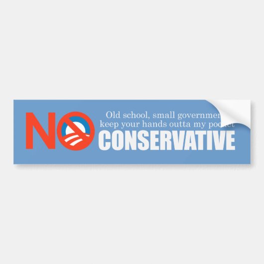 Old School Conservative Bumpersticker (Voorkant)
