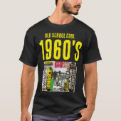 OLD SCHOOL COOL 1960 Basic Donker T-shirt (Voorkant)